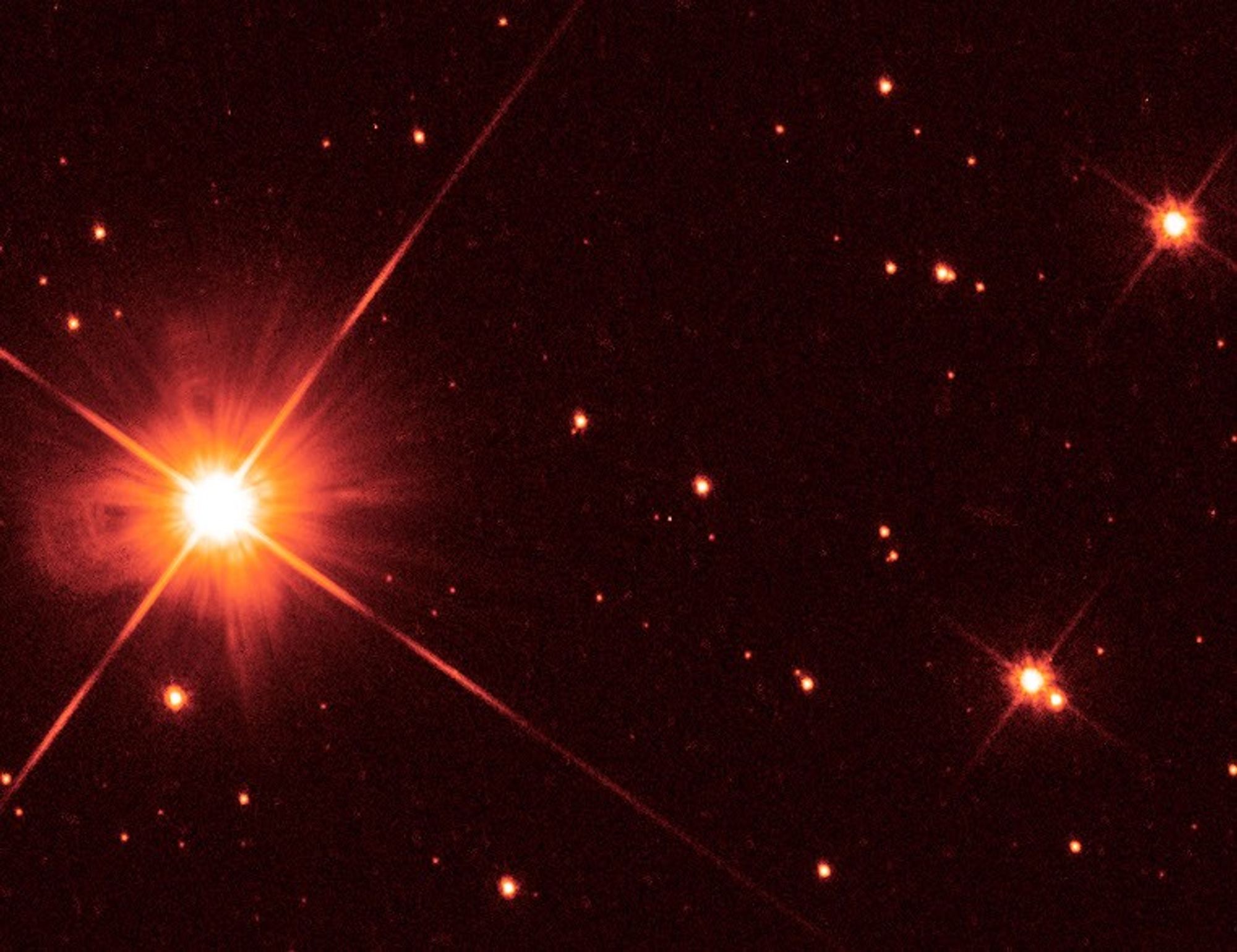 Hubble Space Telescope image of Proxima Centauri, the nearest star to the Sun